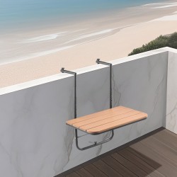 Ripustettava taittuva parvekepöytä ruostumaton teräs säänkestävä pöytälevy