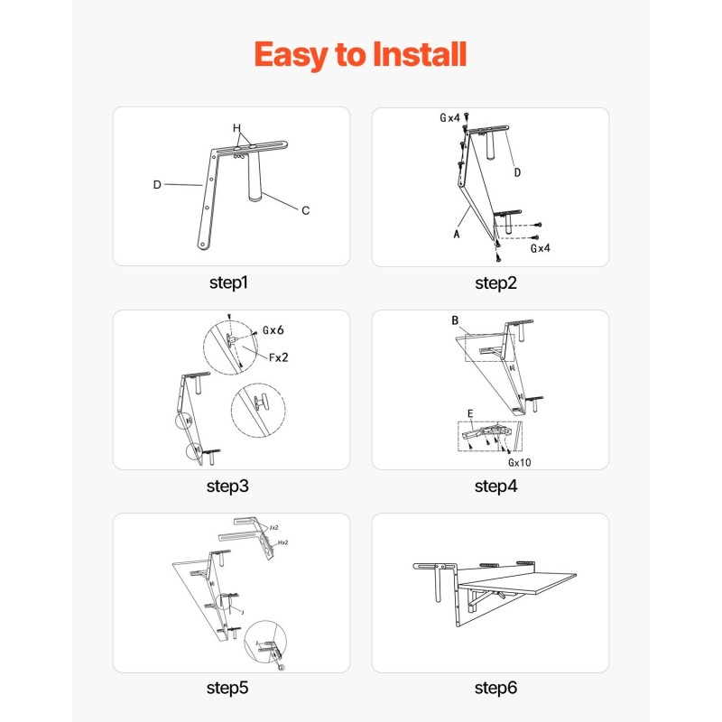 Taittuva parvekekaidepöytä ruostumaton teräsrunko PS-pöytätaso 122 x 30 cm ulkokäyttöön