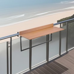 Parvekepöytä ruostumaton teräsrunko polystyreenipöytätaso taitettava viisiportainen korkeussäätö