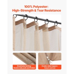 Sivuseinäverkko huvimajaan nelipaneelinen khakinvärinen 10×10×7 jalkaa