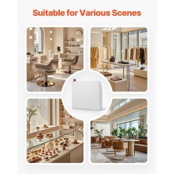 Vastaanottotiski MDF-levy valkoinen mitat 1180×500×1115 millimetriä