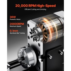 Minisorvi pöytäkäyttöön alumiiniseos 36 watin 70 mm halkaisija 130 mm pituus