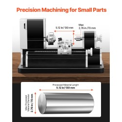 Minisorvi pöytäkäyttöön alumiiniseos 36 watin 70 mm halkaisija 130 mm pituus