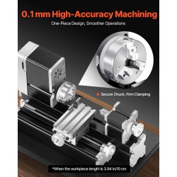 Minisorvi pöytäkäyttöön alumiiniseos 36 watin 70 mm halkaisija 130 mm pituus