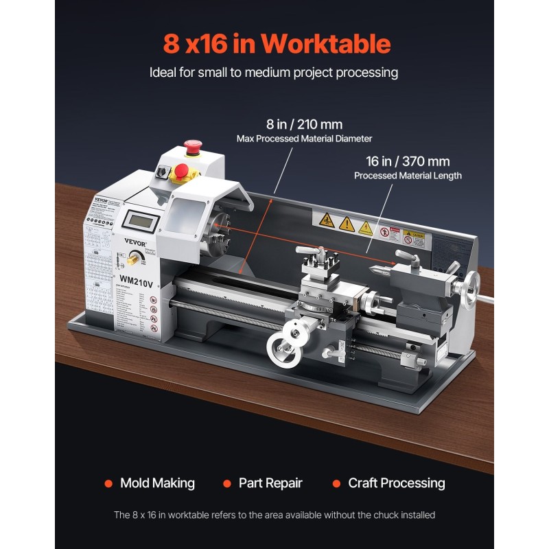 Penkkisorvi 210 mm 550W kokonaan metallinen pehmeille metalleille ja puulle