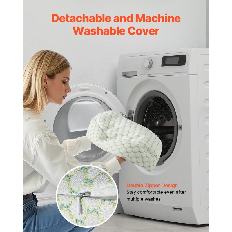 Raskausajan tukityyny W-muotoinen polyesterikuitutäyte irrotettava konepestävä päällinen