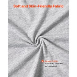 L-muotoinen raskaus- ja vartalotyyny polyesterikuitutäytteellä jersey-puuvillapäällisellä vaaleanharmaa