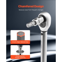 Kuusiokolohylsysarja 32-osainen metriset ja SAE-koot S2-seosteräs PE-säilytyskotelolla