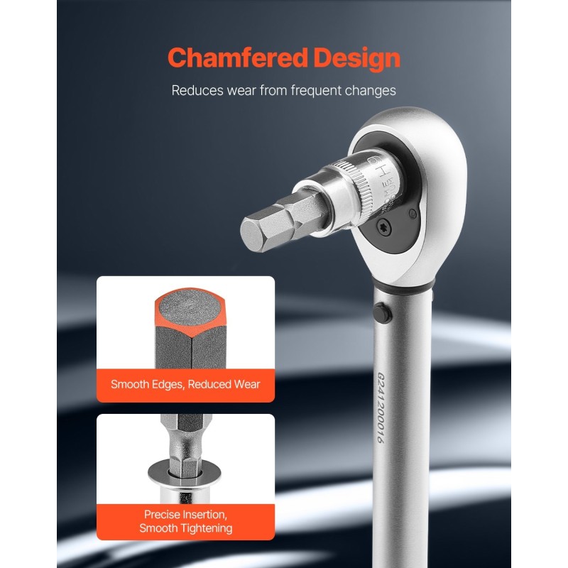 Kuusiokolohylsysarja 32-osainen metriset ja SAE-koot S2-seosteräs PE-säilytyskotelolla