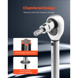 Torx-hylsysarja 60-osainen S2-kärjet CRV 50BV30 hylsyt T6–T70 TT6–TT70 TP8–TP60 E4–E24