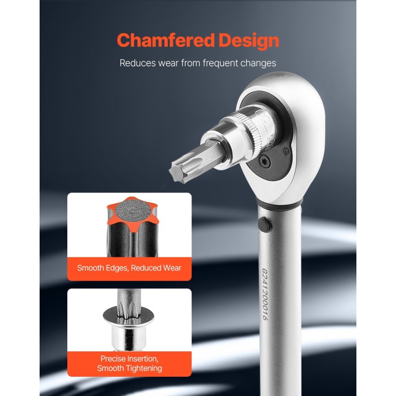 Torx-hylsysarja 60-osainen S2-kärjet CRV 50BV30 hylsyt T6–T70 TT6–TT70 TP8–TP60 E4–E24