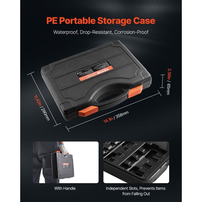 Torx-hylsysarja 60-osainen S2-kärjet CRV 50BV30 hylsyt T6–T70 TT6–TT70 TP8–TP60 E4–E24