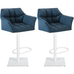 Säädettävät Damaso-baarijakkarat kangasverhoilulla, 2 kpl setti