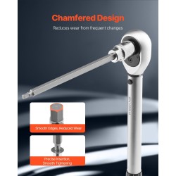 Kuusiokolohylsysarja 18-osainen tuuma ja metrinen koot 3–12 mm S2-seosteräksiset kärjet