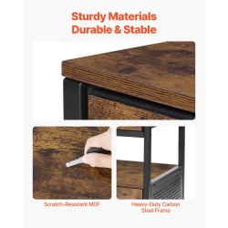 Kahvibaari-kaappi MDF-levy ja hiiliteräsrunko 4-tasoinen pyörillä verkkoritiläovilla