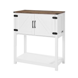 Kahvibaarikaappi 3 tasoinen melamiinipinnoitettu lastulevyrunko magneettilukolliset ovet 80x35x88 cm