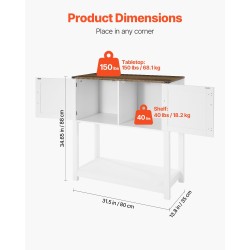 Kahvibaarikaappi 3-tasoinen melamiinipinnoitettu lastulevyrunko magneettilukolliset ovet 80x35x88 cm
