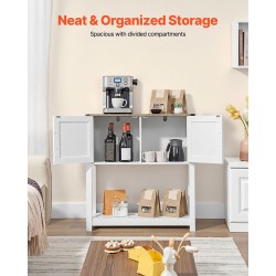 Kahvibaarikaappi 3-tasoinen melamiinipinnoitettu lastulevyrunko magneettilukolliset ovet 80x35x88 cm