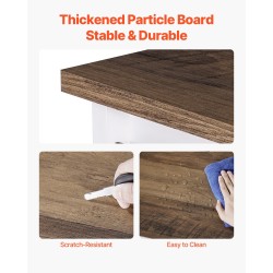 Kahvibaarikaappi maalaistyylinen 3-tasoinen melamiinipinnoitettu kaatumisenestolla olohuoneeseen