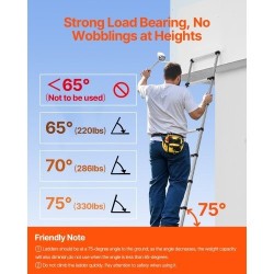 Teleskooppitikas ruostumattomasta teräksestä 13 porrasta 3740 mm 170 kg