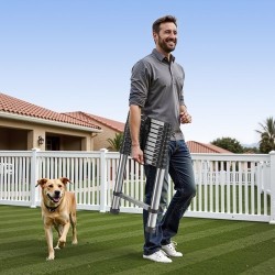 Teleskooppitikas ruostumattomasta teräksestä 3140 mm kokoon taitettava 150 kg