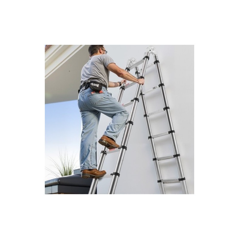 Teleskooppiset A-tikkaat ruostumattomasta teräksestä taitettavat korkeussäädettävät ja tukevat