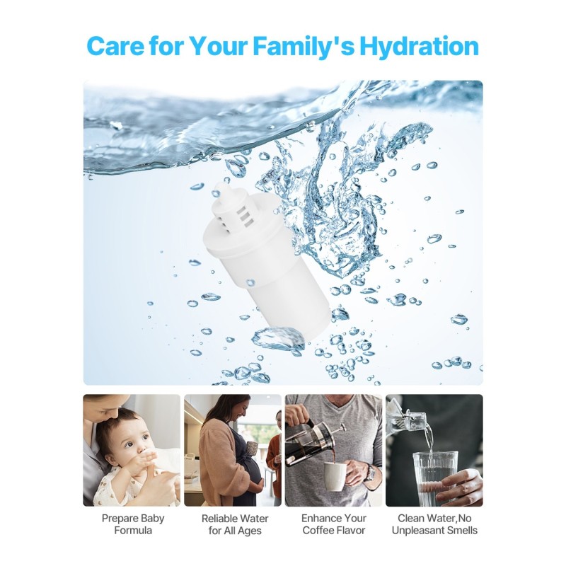 Vaihtosuodattimet 3 kpl 5-vaiheiset BPA-vapaat sopii 6216-vesikannuun