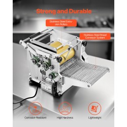 Sähköinen tortillakone SUS304 ruostumaton teräs 4- ja 6-tuumaiset 1-5 mm paksuus