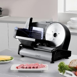 Sähkökäyttöinen lihaleikkuri kotikäyttöön 180W 7,5 tuuman SUS420 terä 0–15 mm