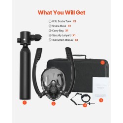 Paineilmasäiliö 0,5 l alumiini 6061 matalasukellukseen 10 m