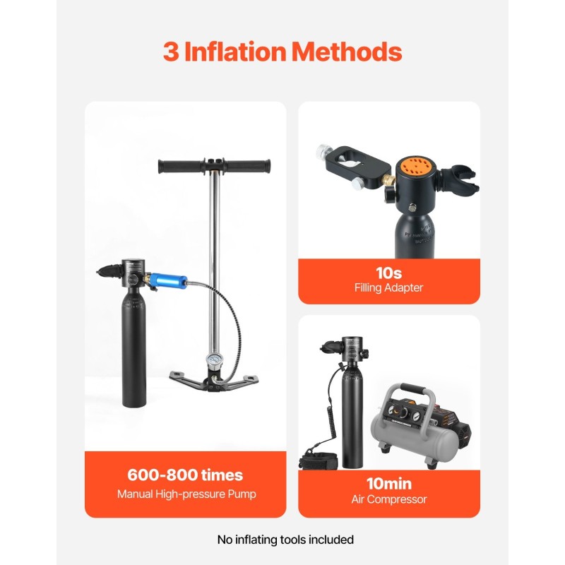 Sukelluspullo 0,5 l alumiini 6061 musta maksimisukellussyvyys 30 m