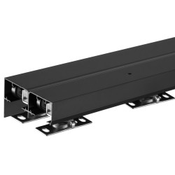 Liukuovikiskosarja alumiiniseos 1219 mm kahden oven järjestelmään 35–45 mm ovipaksuudelle