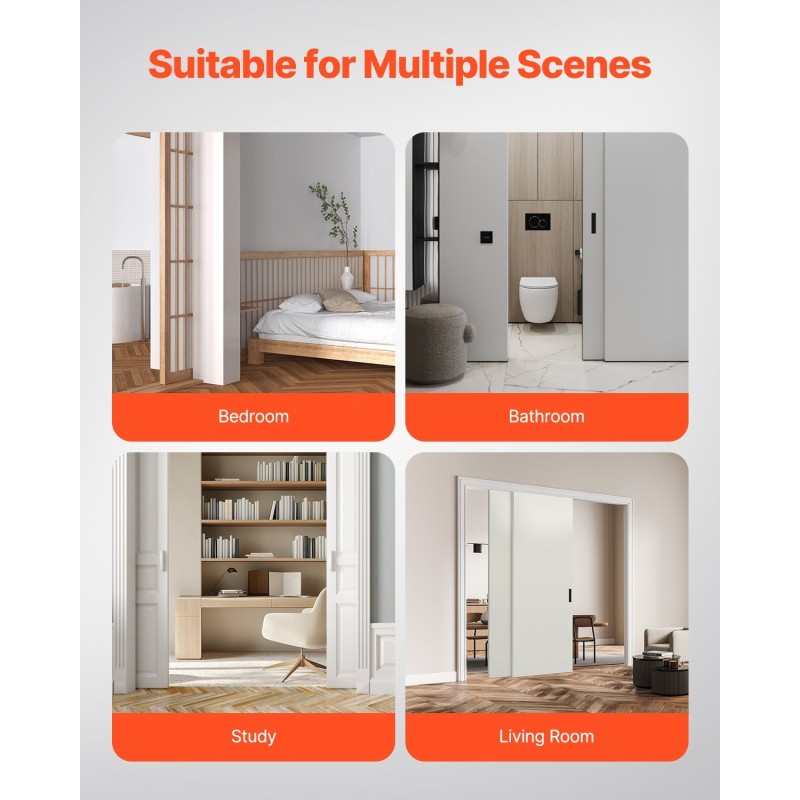 Liukuovikiskosarja alumiiniseoksinen 8-jalkainen kahdelle limittäiselle ovelle kantavuus 68 kiloa