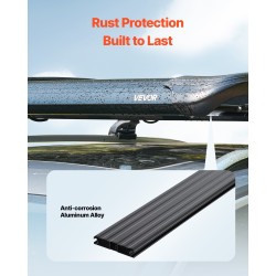 Kattotelineen tavarakori alumiini ja muovi 120 x 100 cm 68 kg