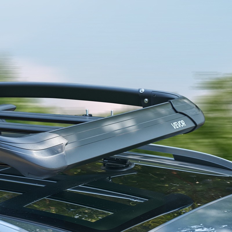 Kattotelineen tavarakori alumiini ja muovi 120 x 100 cm 68 kg