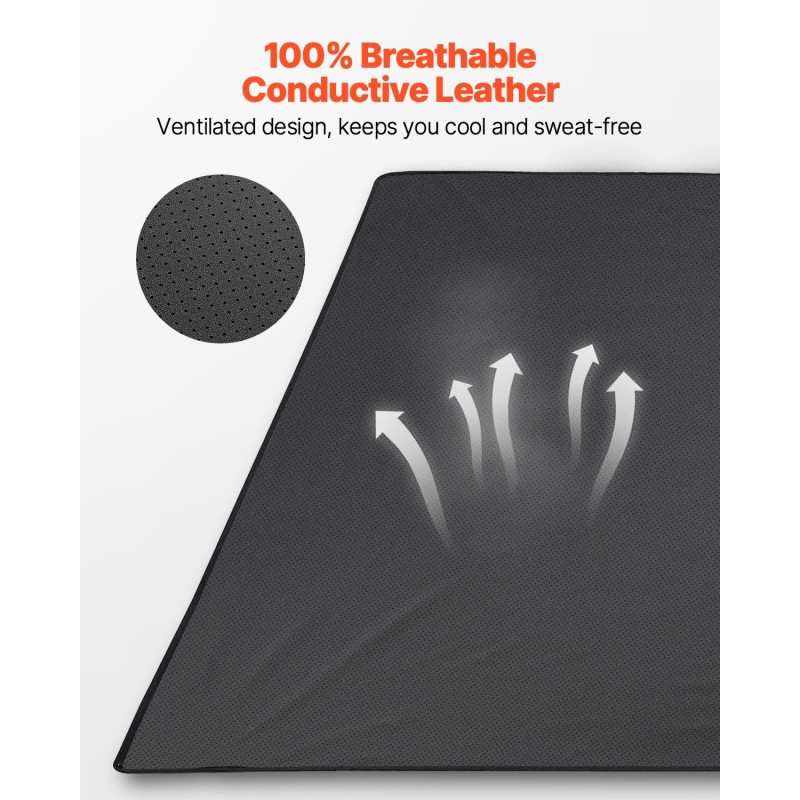 Maadoitusmatto polyuretaaninen nahka polyesteri hiilikuitu 1856x1380 mm 4,6 m kaapelilla