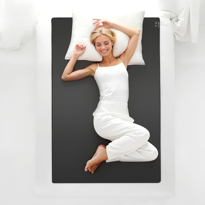 Maadoitusmatto polyuretaaninen nahka polyesteri hiilikuitu 1856x1380 mm 4,6 m kaapelilla