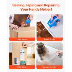 Läpinäkyvä pakkausteippi akryyliliimalla 47,8 mm 22,86 m 6 rullaa