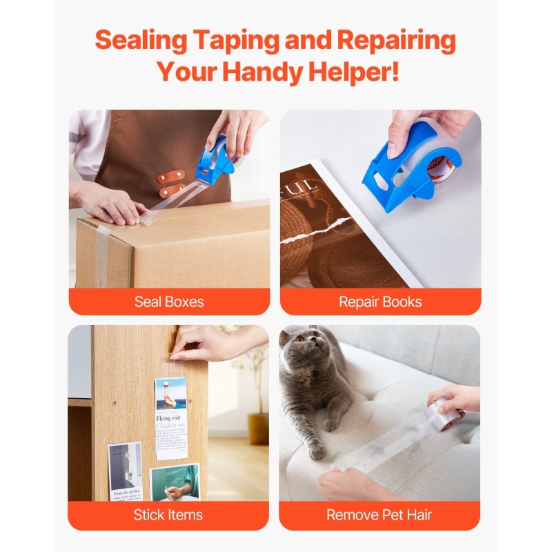 Läpinäkyvä pakkausteippi akryyliliimalla 47,8 mm 22,86 m 6 rullaa