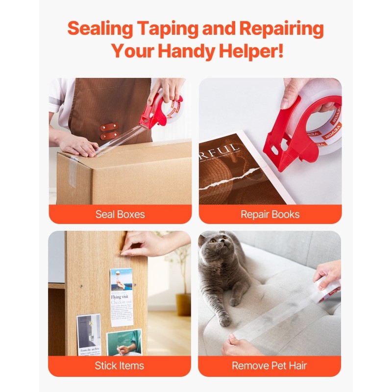 Läpinäkyvä pakkausteippi 12 rullaa 59,4 m 47,8 mm akryyliliima