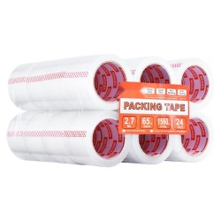 Läpinäkyvä akryyliliimainen pakkausteippi 76 mm 59 m 24 rullaa