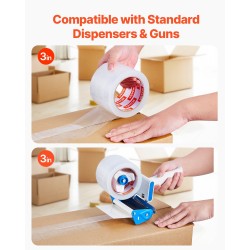 Läpinäkyvä akryyliliimainen pakkausteippi 76 mm 59 m 24 rullaa