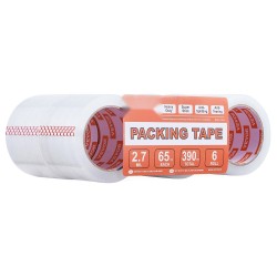 Pakkausteippisetti läpinäkyvä 6 rullaa 76 mm leveä 59 4 m 2 7 mil paksu