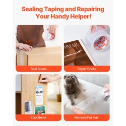 Pakkausteippisetti läpinäkyvä 6 rullaa 76 mm leveä 59,4 m 2,7 mil paksu