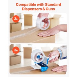 Läpinäkyvä pakkausteippi 18 rullaa 47,8 mm 59,4 m akryyliliimainen