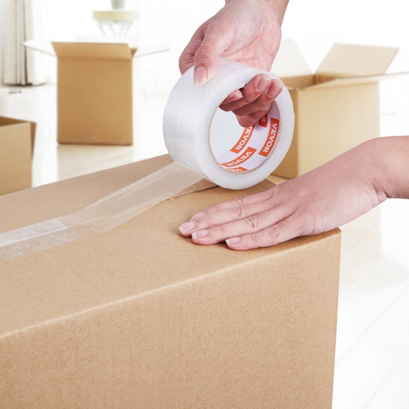 Läpinäkyvä pakkausteippi 18 rullaa 47,8 mm 59,4 m akryyliliimainen