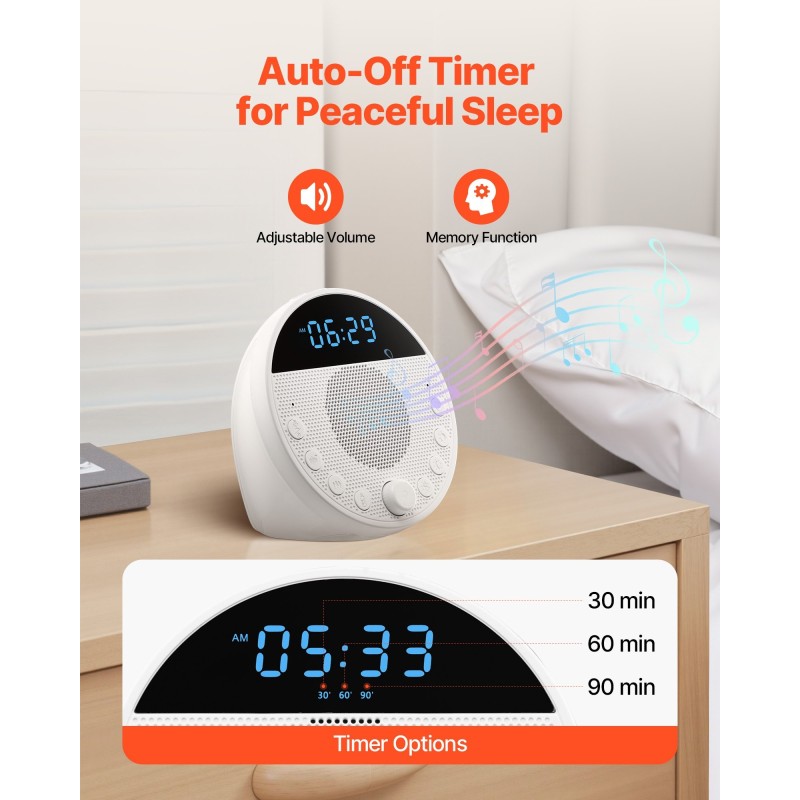 Uniäänilaite kahdeksantoista ääntä langaton ladattava akku seitsemänvärinen yövalo