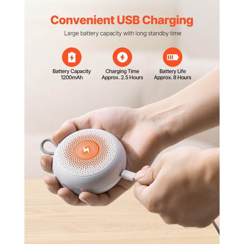 Unilaite langaton USB-latauksella akulla pehmeällä rengasvalolla lapsilukolla matkakäyttöön