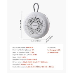 Unilaite langaton USB-latauksella akulla pehmeällä rengasvalolla lapsilukolla matkakäyttöön