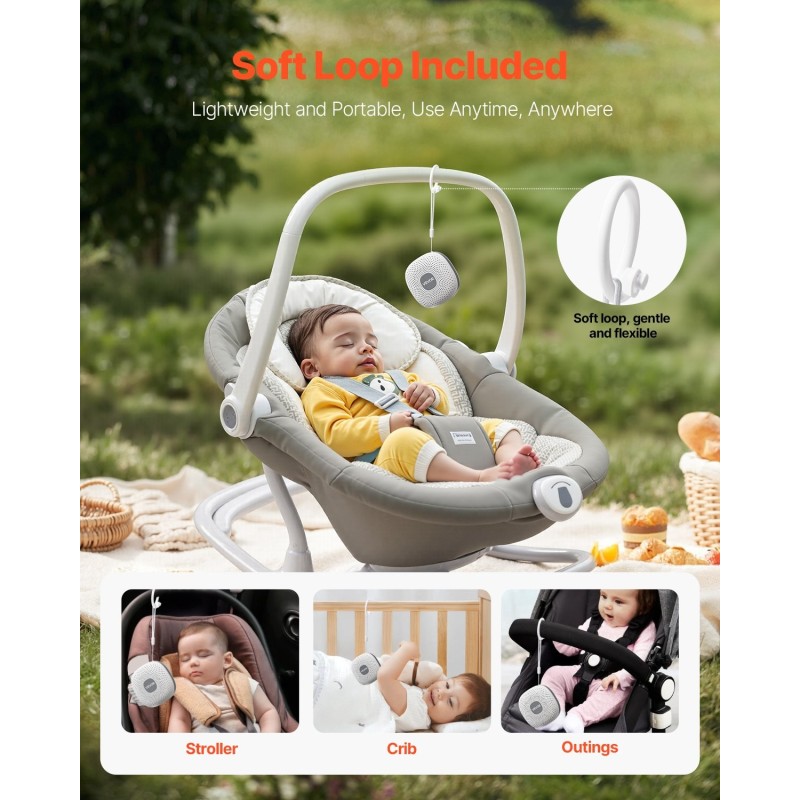 Unilaite ladattava kannettava kompakti kaksikymmentäyksi rauhoittavaa ääntä rengasvalo ajastin muistitoiminto